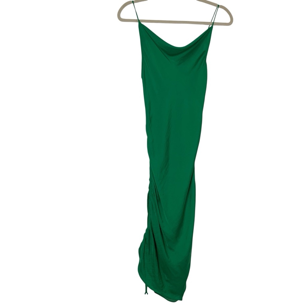 Intimately Free People Women’s XS Green Ruched Side Drape Front Slip Dress